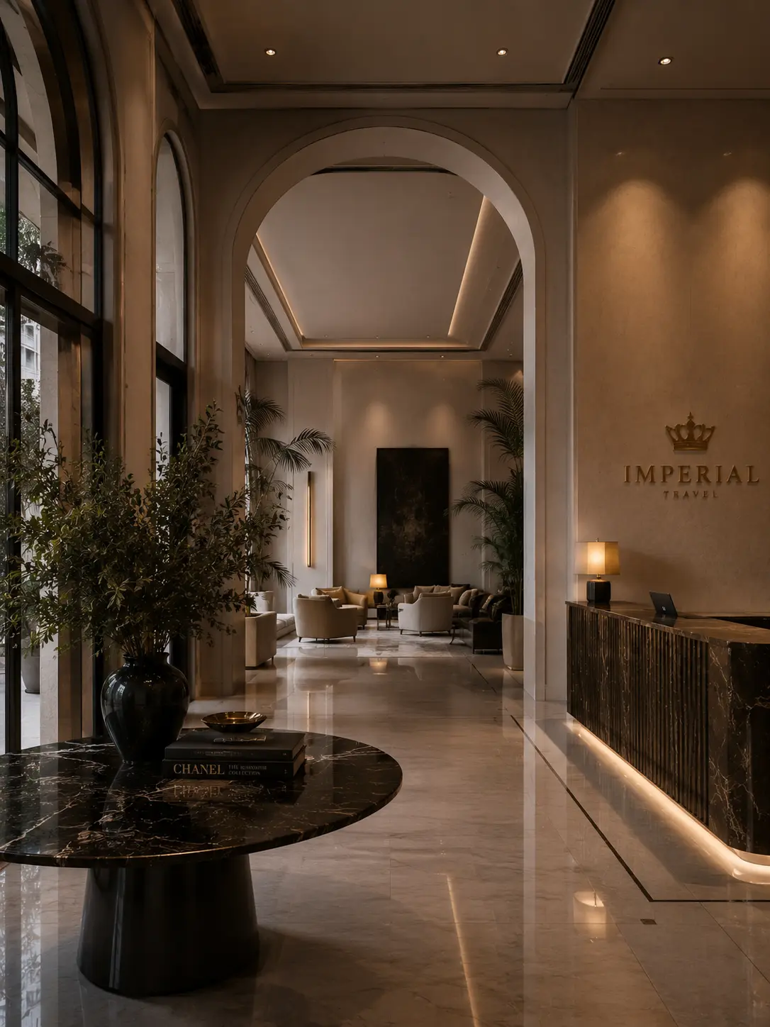 Тихий свет в холле отеля — стиль работы Imperial Travel